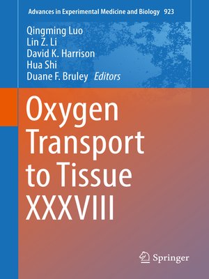 cover image of Oxygen Transport to Tissue XXXVIII